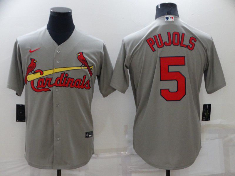 Men St.Louis Cardinals #5 Pujols Grey Game Nike 2022 MLB Jersey